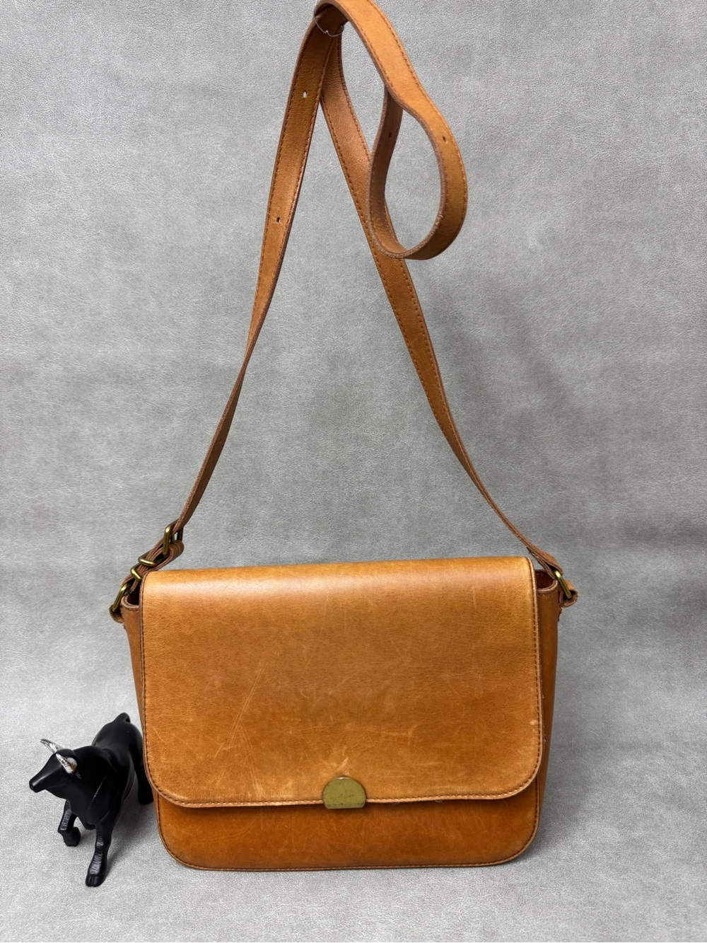 Madewell Cognac Leather Crossbody Bag